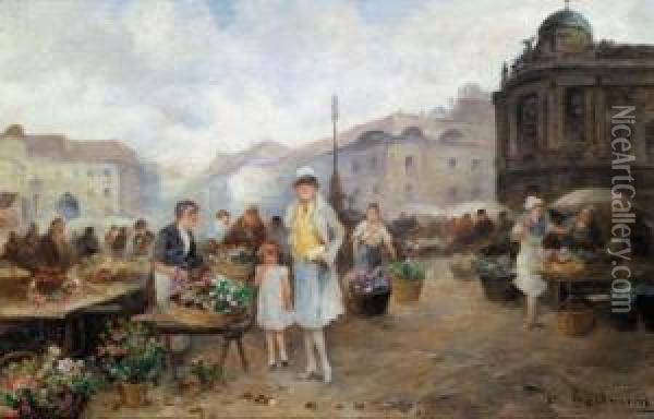 Wien, Capriccio Oil Painting - Emil Barbarini