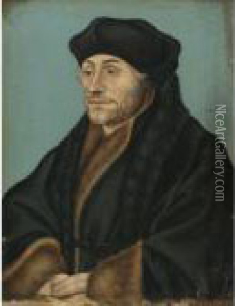 Portrait Of Erasmus Of Rotterdam Oil Painting - Lucas The Elder Cranach