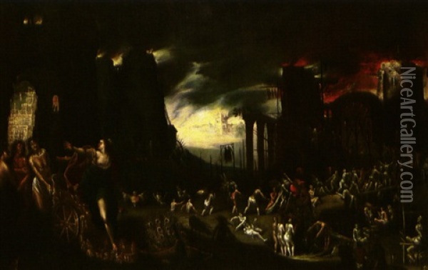 Proserpina Condotta All'inferno Oil Painting - Jakob Isaacsz Swanenburgh
