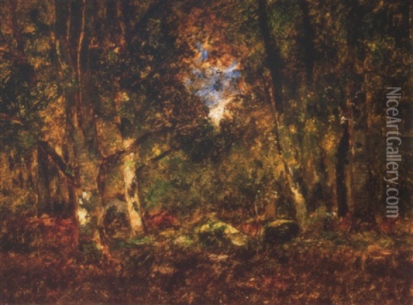 Barbizoni Erdo (forest In Barbizon) Oil Painting - Laszlo Paal