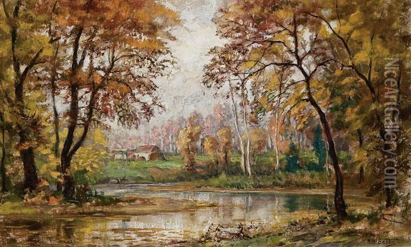 Fall Landscape Oil Painting - Harold Harington Betts