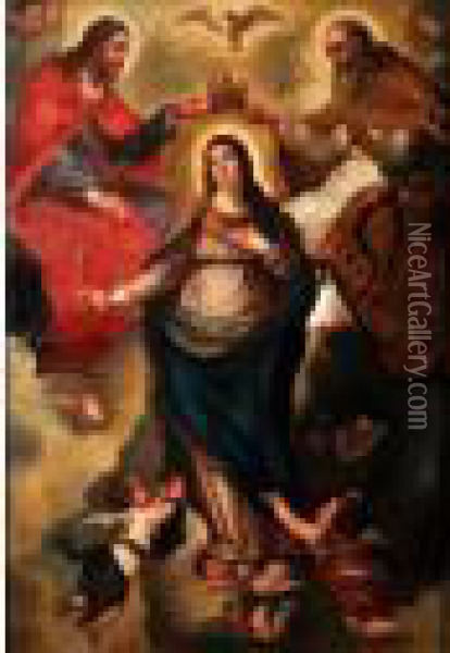 The Coronation Of The Virgin Oil Painting - Gaspar De Crayer
