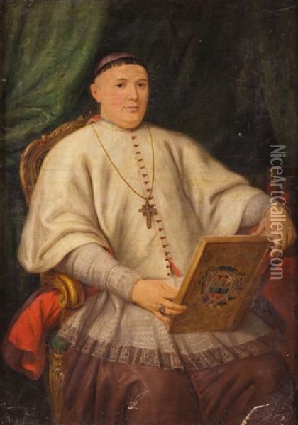 Retrato De Clerigo Oil Painting - Antonio Carnicero Mancio