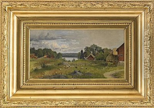 Helgesta Prastgard Oil Painting - Josephina Holmlund