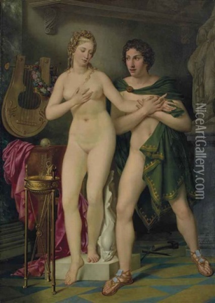 Pygmalion Et Galatee Oil Painting - Joseph Dionysius Odevaere