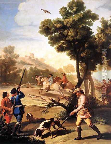 The Quail Shoot Oil Painting - Francisco De Goya y Lucientes