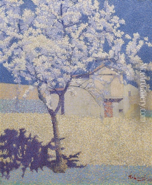 L'arbre En Fleur Oil Painting - Achille Lauge