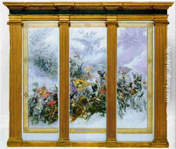 Study For Vers La Gloire Oil Painting - Edouard Jean Baptiste Detaille