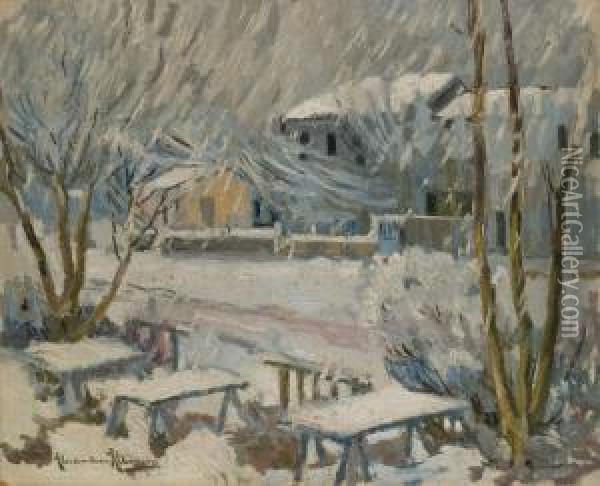 Paysage D'hiver Oil Painting - Alexander Altmann
