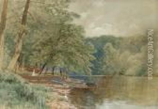 Rowboats For Hire Oil Painting - Alfred Thompson Bricher