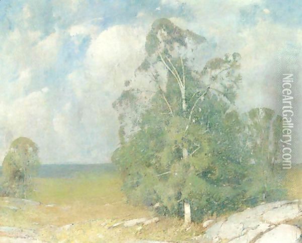 Trees In Full Summer Oil Painting - Emil Carlsen