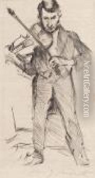 Geigenspieler Oil Painting - Lovis (Franz Heinrich Louis) Corinth