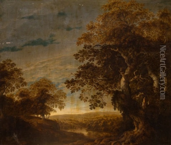 Widok Na Doline Od Strony Starego Lasu, 1640 - 1645 Oil Painting - Alexander Keirincx