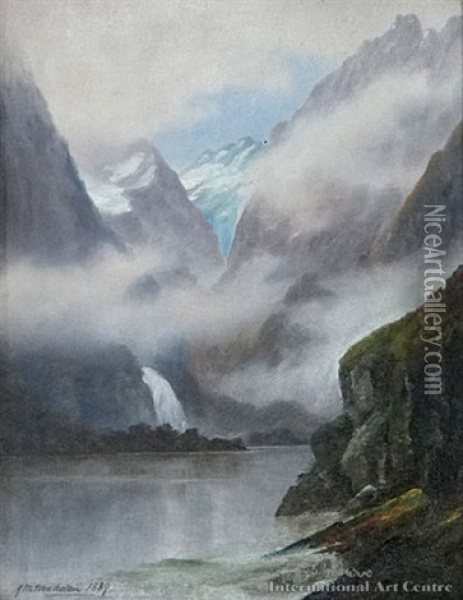 Head Of Milford Sound Oil Painting - John Mcintosh Madden