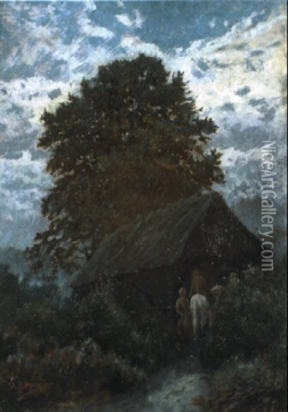 Landschap Met Ruiter Oil Painting - Adriaan Josef Heymans
