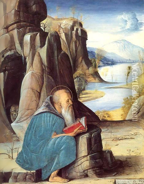 Saint Jerome Reading Oil Painting - Alvise Vivarini
