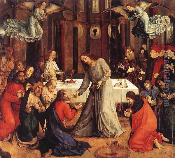 The Institution of the Eucharist Oil Painting - Joos Van Wassenhove