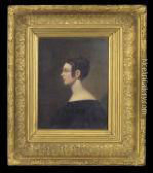 A Portrait Of Catherine Lehman Oil Painting - Jacob Eichholtz