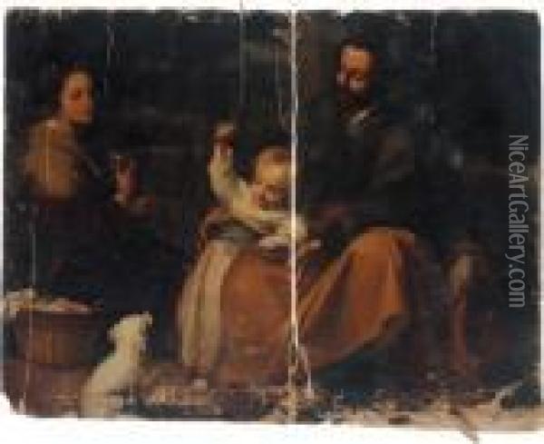 Die Heilige Familie Oil Painting - Bartolome Esteban Murillo