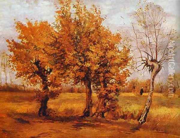Paysage d'automne 1884 Oil Painting - Vincent Van Gogh