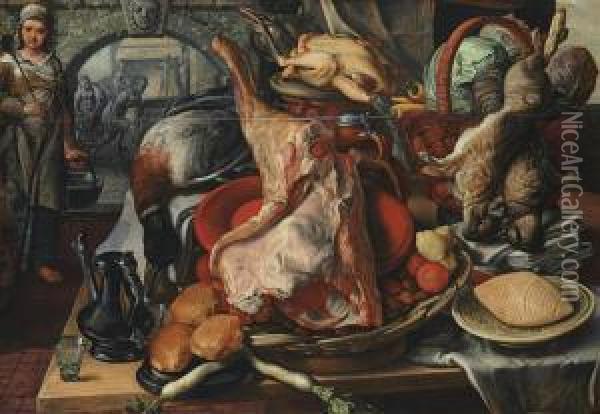 A Market Scene Oil Painting - Joachim Beuckelaer