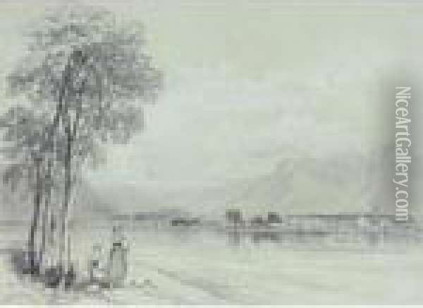 Isola Pescatore, Lake Maggiore, Italy Oil Painting - Edward Lear