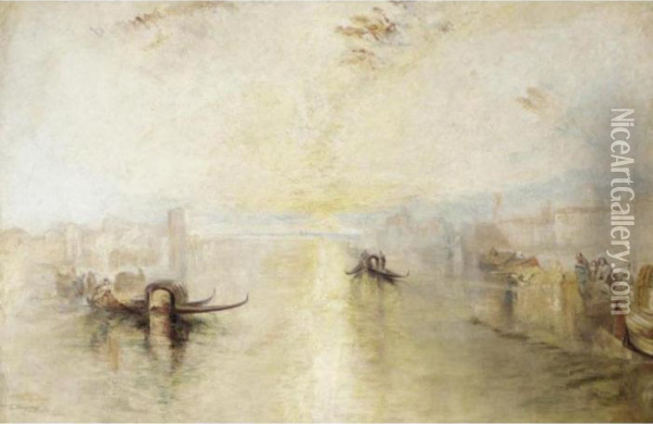 St Benedetto Looking Towards Fusina Oil Painting - Joseph Mallord William Turner
