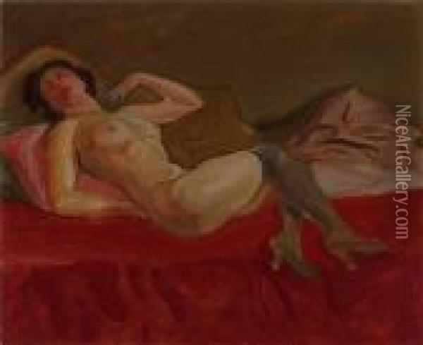 Nudo Di Donna Oil Painting - Aroldo Bonzagni