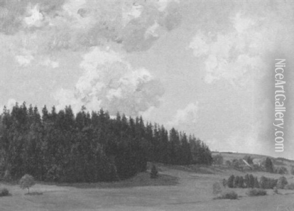 Bei Hinterzarten Im Schwarzwald Oil Painting - Friedrich Kallmorgen
