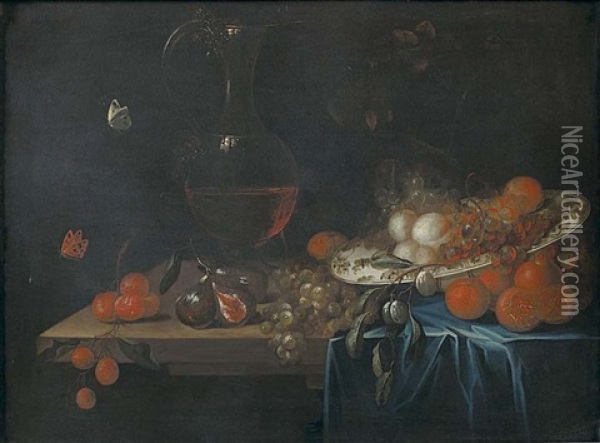Nature Morte Aux Fruits Oil Painting - Georg Hainz