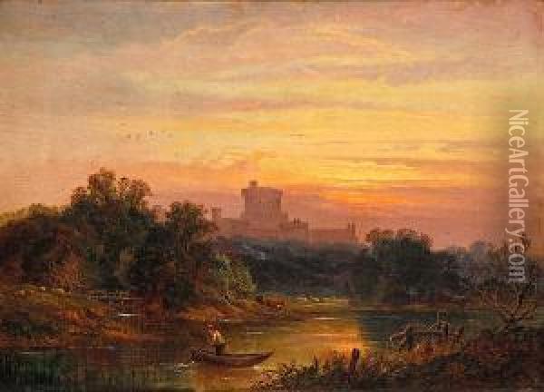El Castillo De Windsor Oil Painting - Thomas Ii Whittle