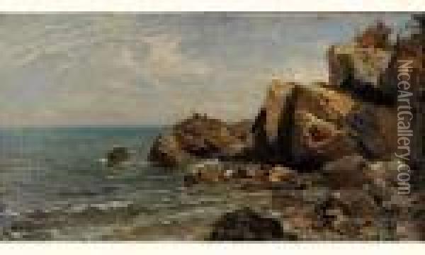 Pecheurs Aux Environs De Monaco Oil Painting - Adolphe Appian