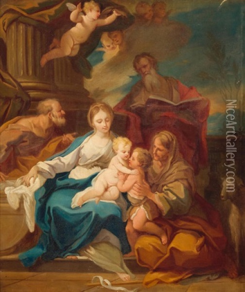 Madonna And Child Oil Painting - Giovanni Battista Pittoni the younger