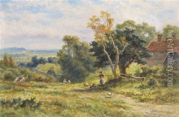 Near Chiddingfold, Surrey Oil Painting - Robert Gallon