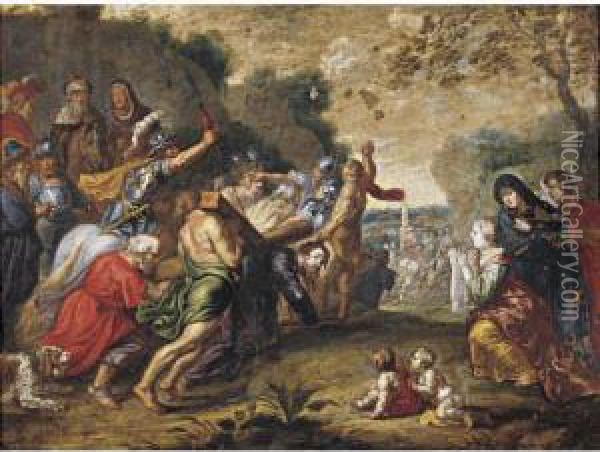 Christ On The Road To Calvary Oil Painting - Willem Van Herp