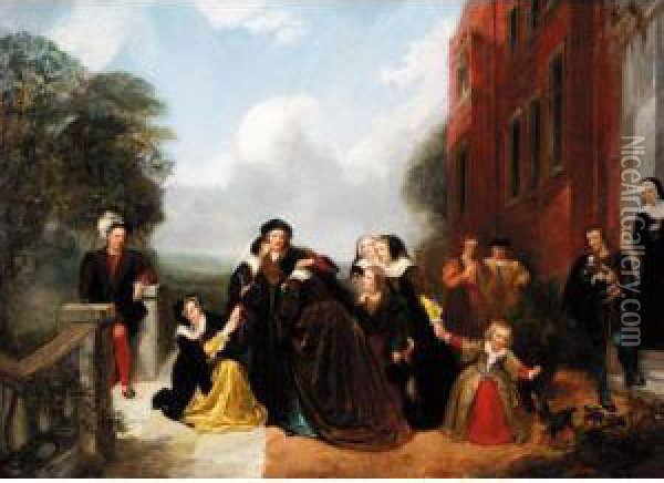 The Separation Of Sir Thomas More And His Family Oil Painting - Thomas A. Woolnoth