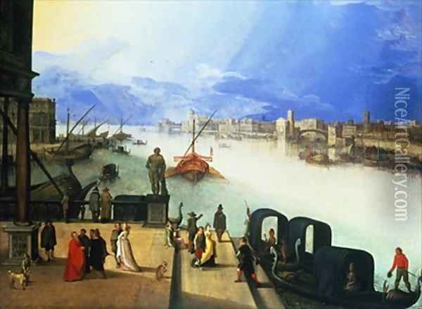 View of Venice Oil Painting - Louis de Caullery
