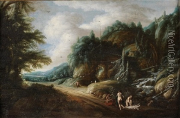 Ninfas Oil Painting - Cornelis Van Poelenburgh