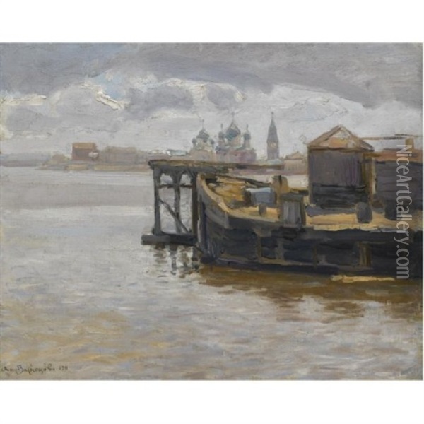 View Of Yaroslavl Oil Painting - Appolinari Mikhailovich Vasnetsov