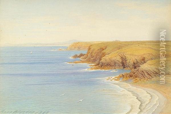 Coastal Landscape Oil Painting - Anna E. Martino Blunden