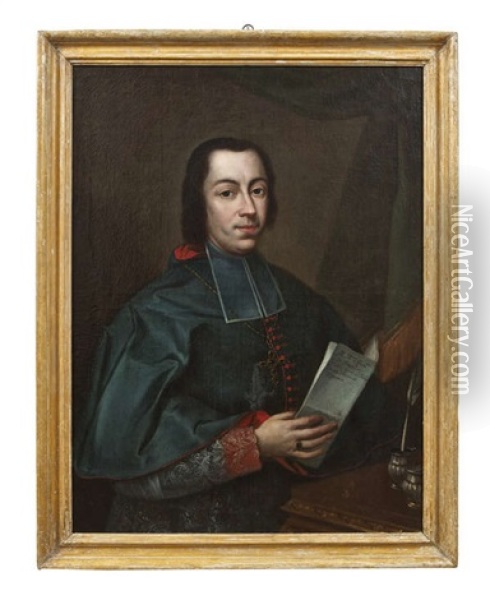 Portrait Of Francesco Agostino Della Chiesa, Bishop Of Vigevano Oil Painting - Davide Loreti