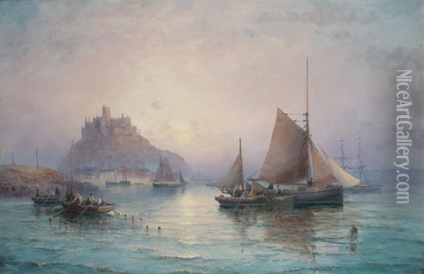 Morgen Am St. Michael's Mount Oil Painting - Georges William Thornley