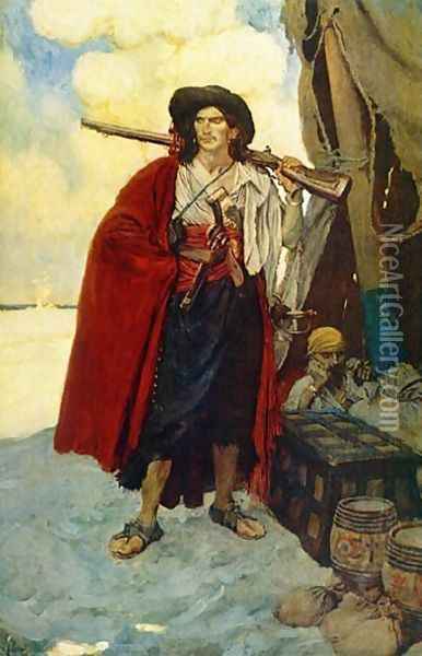 The Pirate was a Picturesque Fellow Oil Painting - Howard Pyle