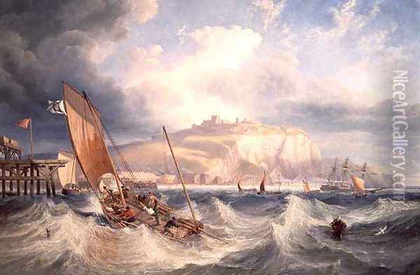 Dover 1857 Oil Painting - James Wilson Carmichael