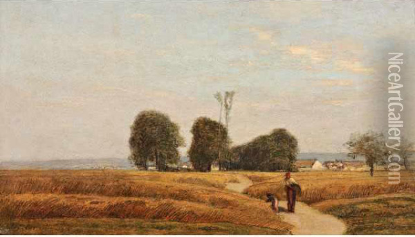 Chemin Vers Barbizon Oil Painting - Eugene Antoine Samuel Lavieille