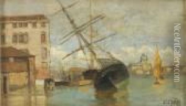 Marina Veneziana Oil Painting - Guglielmo Ciardi