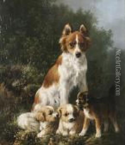 The Proud Mother Oil Painting - Henriette Ronner-Knip