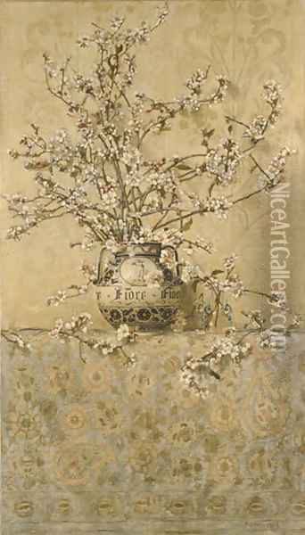 Apple Blossoms 1889 Oil Painting - Charles Caryl Coleman