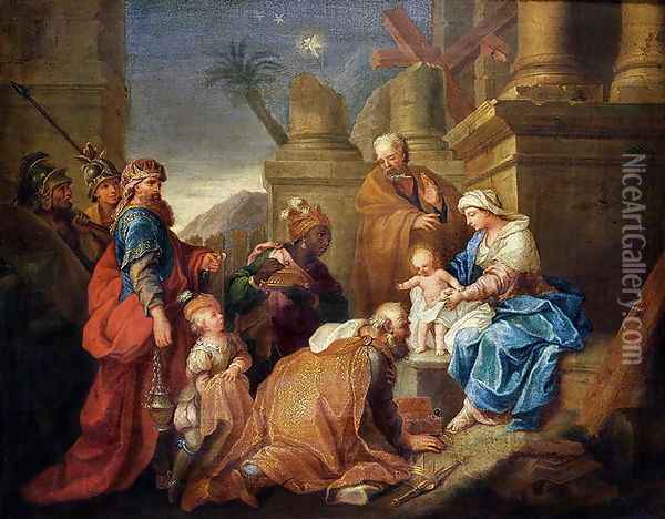 Adoration of the Magi Oil Painting - Jacques Stella