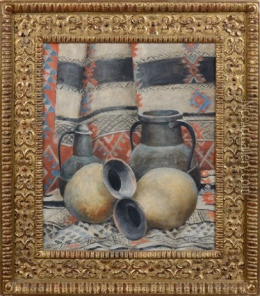 Composition Aux Vases Oil Painting - Alexandre Roubtzoff